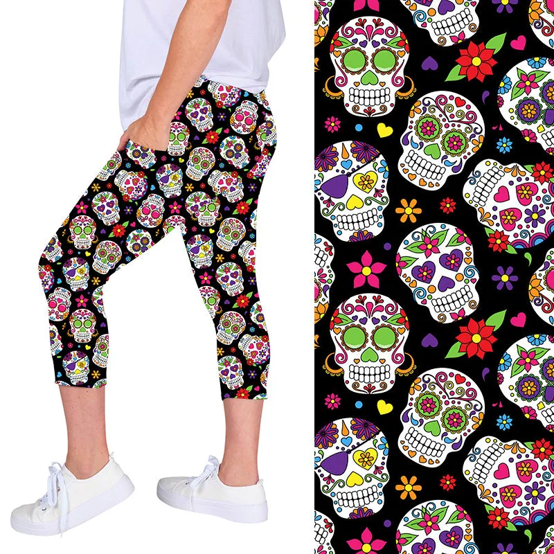 Colour Skulls Deluxe Pocket Capri