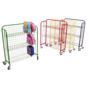Coloured Lunch Box Trolley - Red