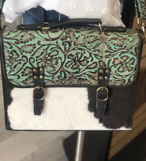 Computer Laptop Carry Case Leather Cowhide