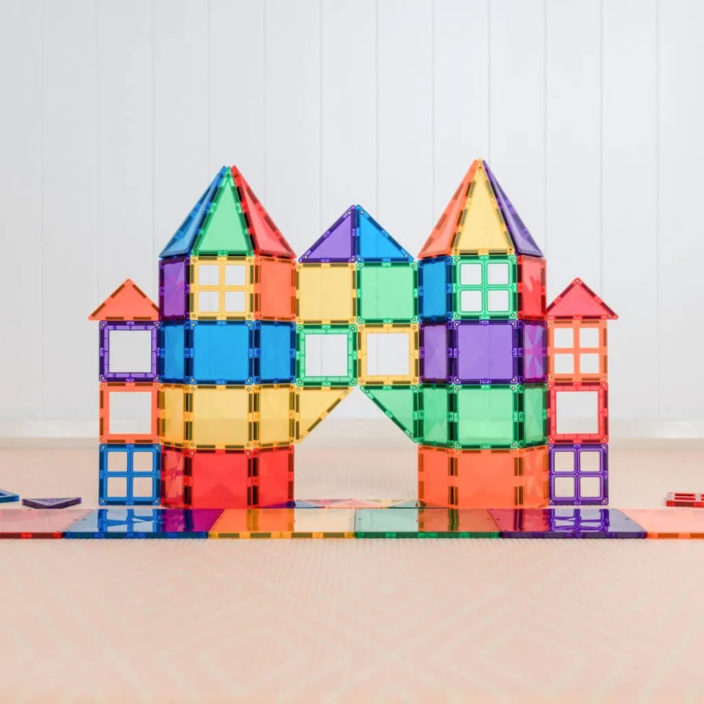 Connetix Magnetic Tiles Rainbow 60 Piece Starter Pack