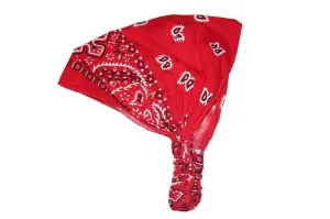 Copy of Red Patterned Elastic Bandana