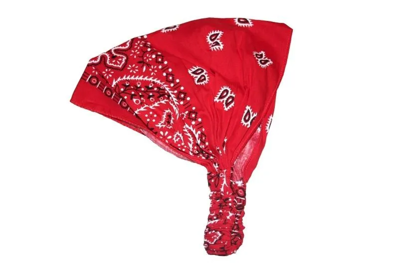 Copy of Red Patterned Elastic Bandana
