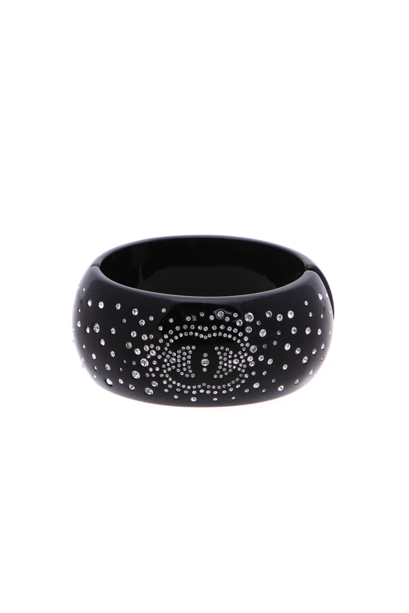 Crystal CC Hinged Bangle