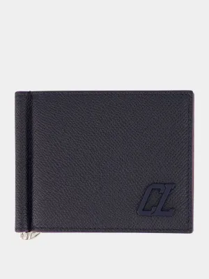 Dark Blue Groovy Money Clip Wallet