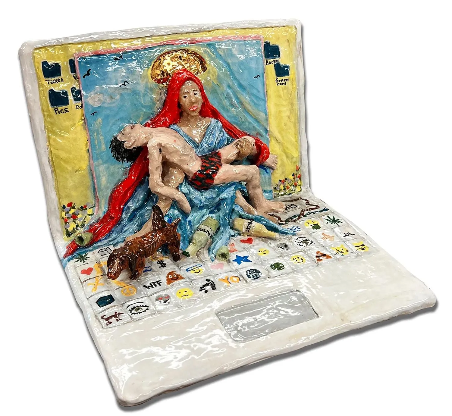 Dasha Bazanova, "Pieta Laptop"