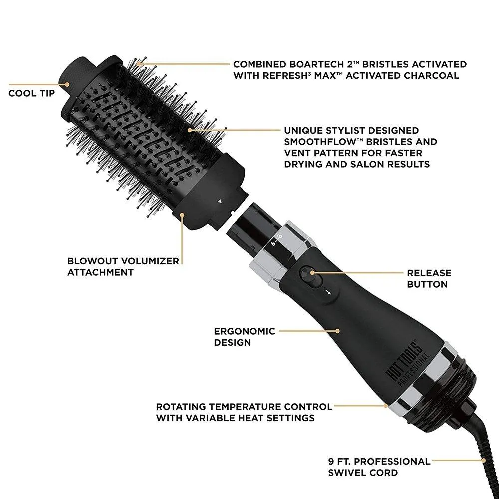 DETACHABLE DUAL SET VOLUMISER BLOW DRY BRUSH