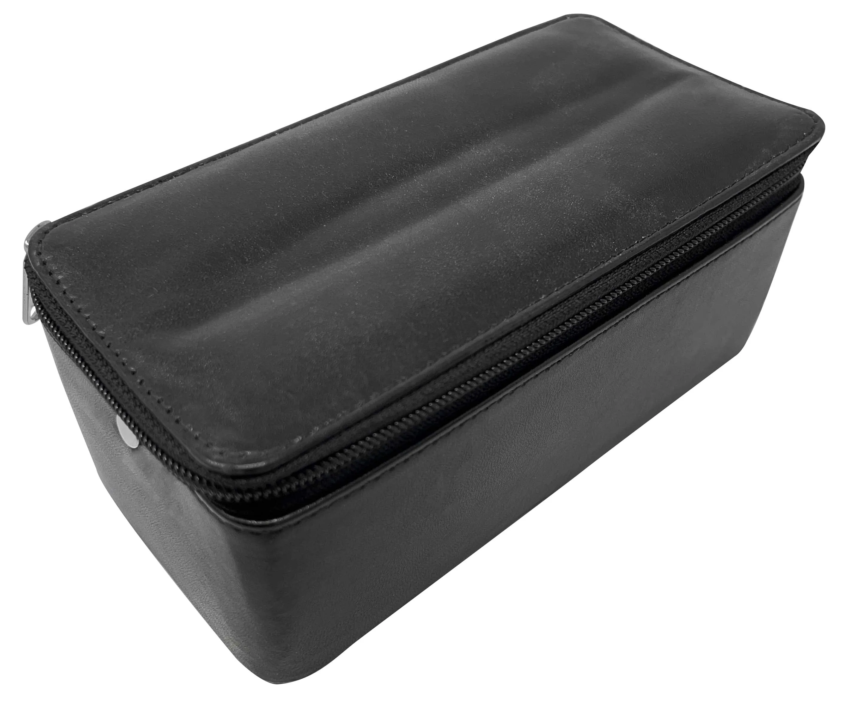 Diamond Box 7" X 3-1/2" With 2 Buttons Velvet Lining And Zipper
