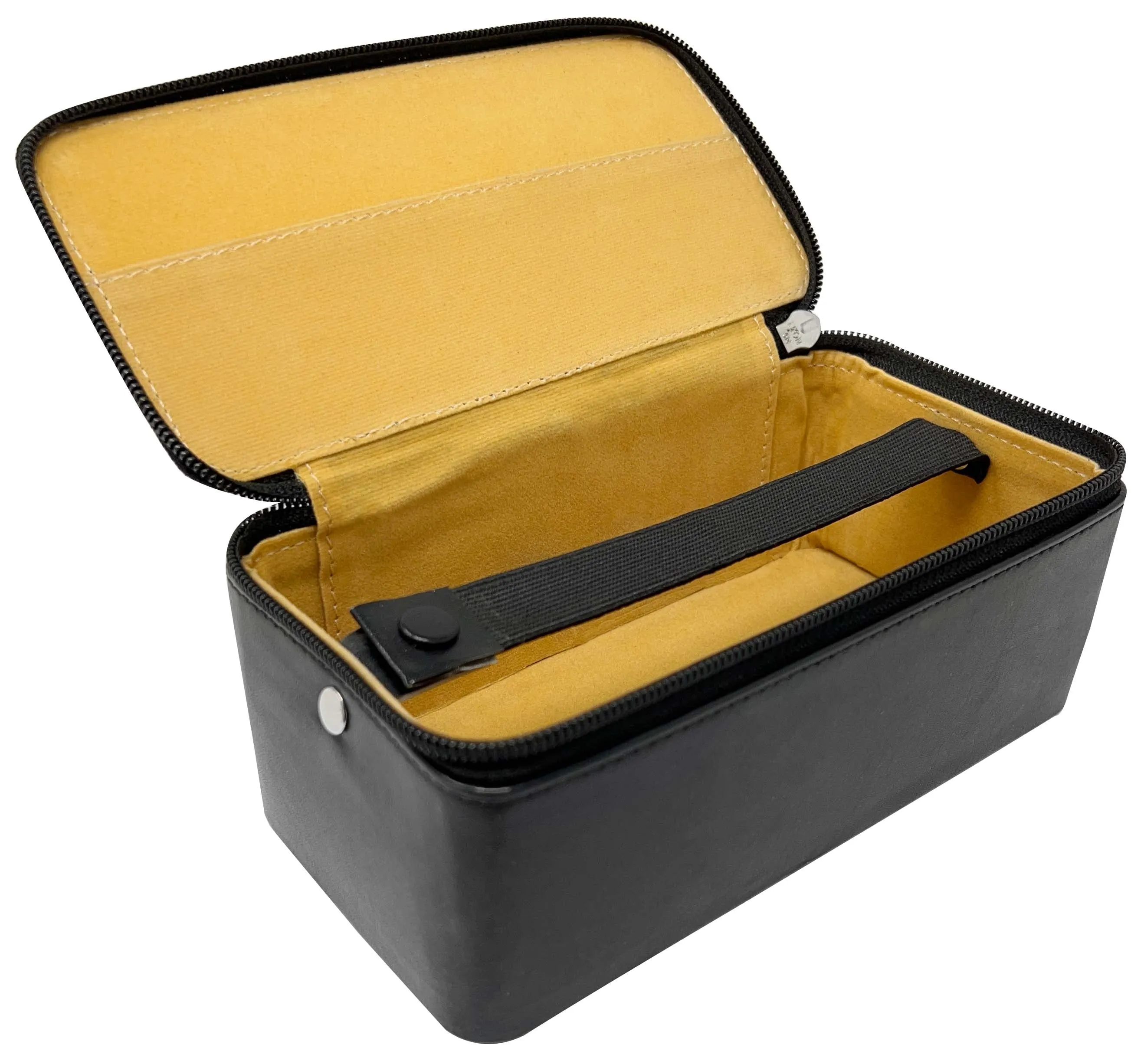 Diamond Box 7" X 3-1/2" With 2 Buttons Velvet Lining And Zipper