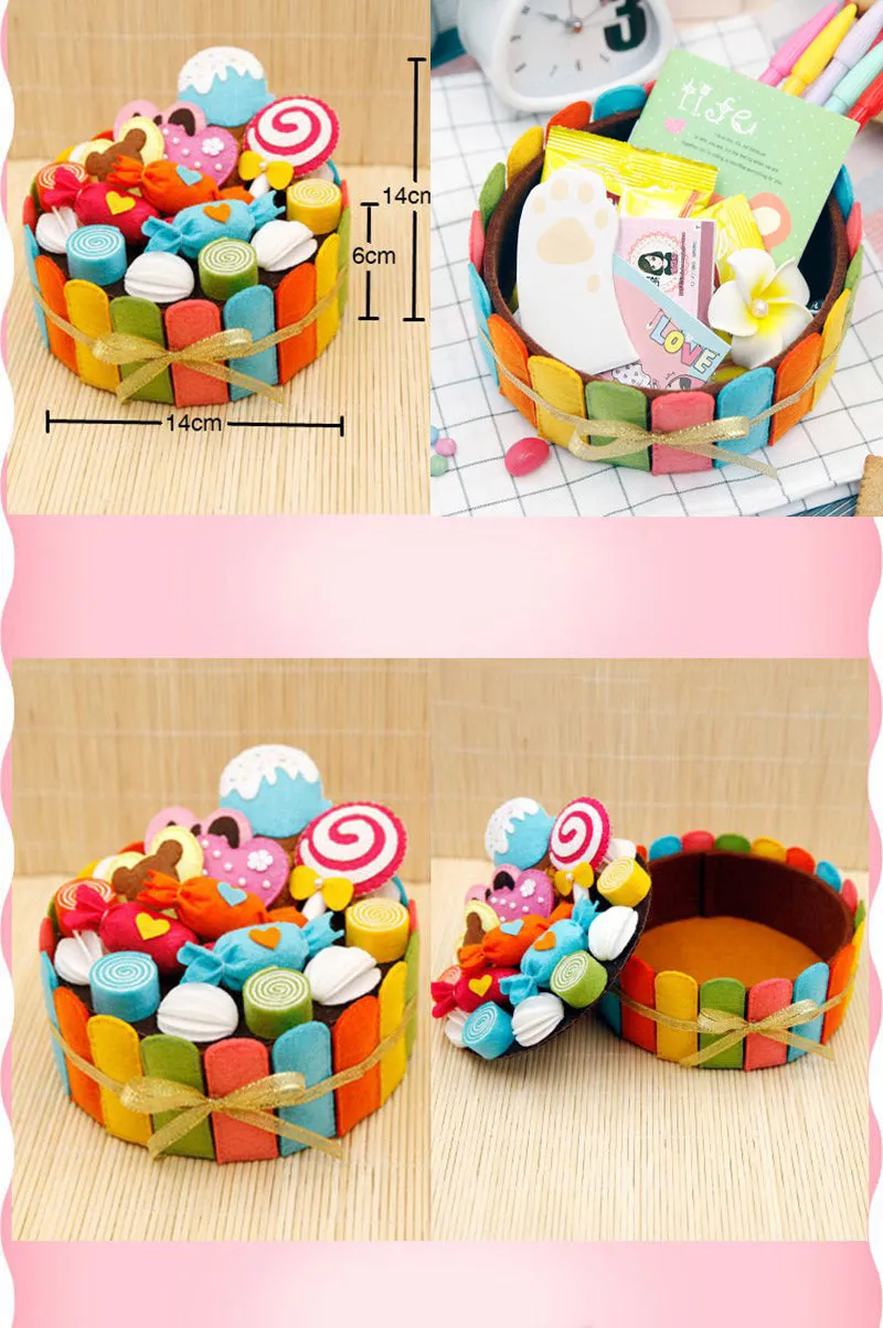 DIY Kit Felt Birthday Cake Storage Box