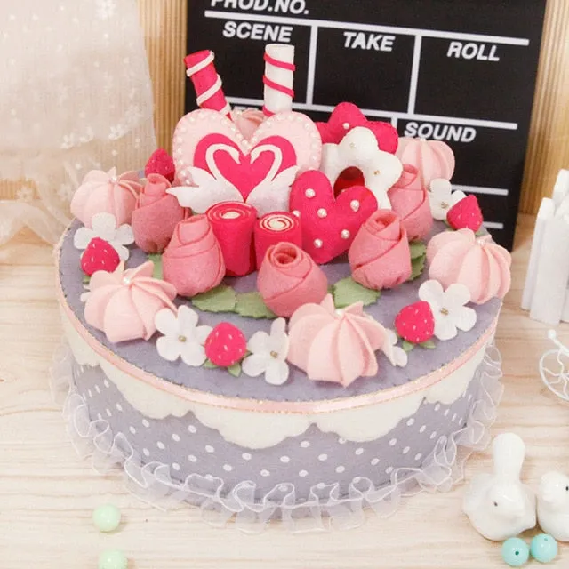 DIY Kit Felt Birthday Cake Storage Box