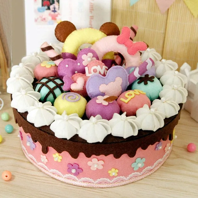 DIY Kit Felt Birthday Cake Storage Box