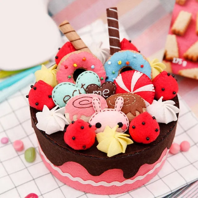 DIY Kit Felt Birthday Cake Storage Box