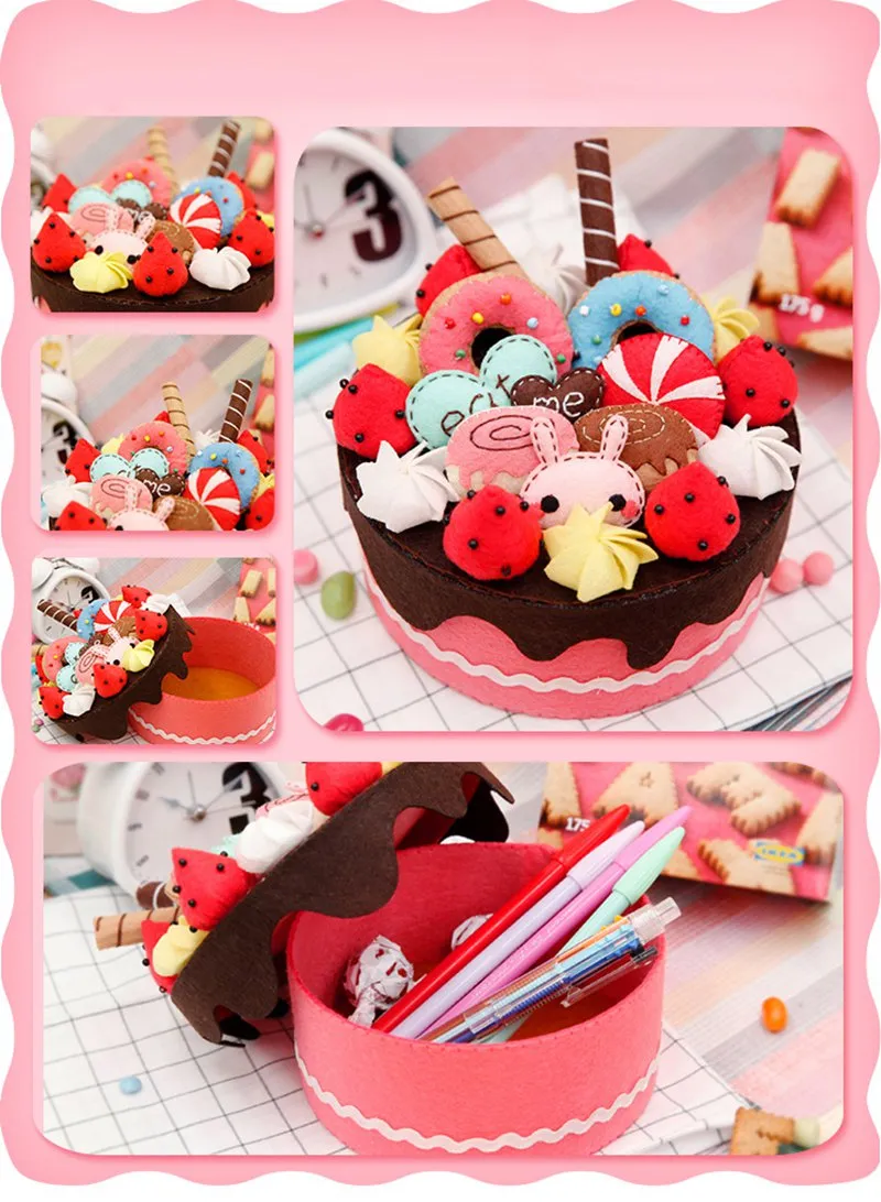 DIY Kit Felt Birthday Cake Storage Box