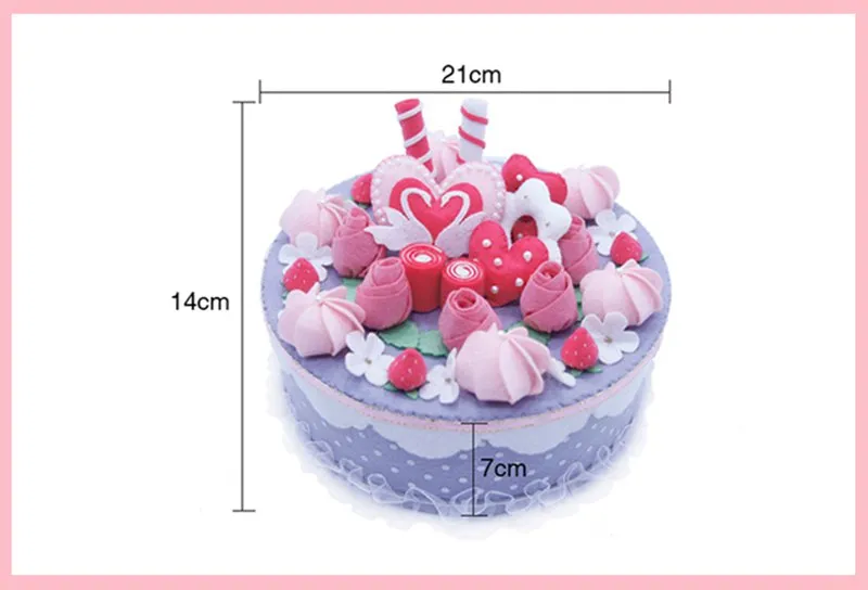 DIY Kit Felt Birthday Cake Storage Box