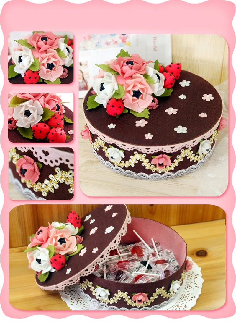 DIY Kit Felt Birthday Cake Storage Box