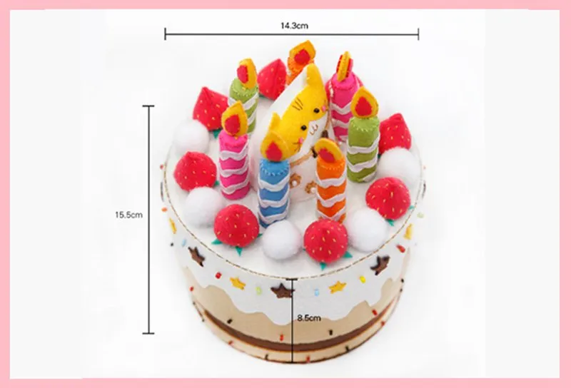 DIY Kit Felt Birthday Cake Storage Box