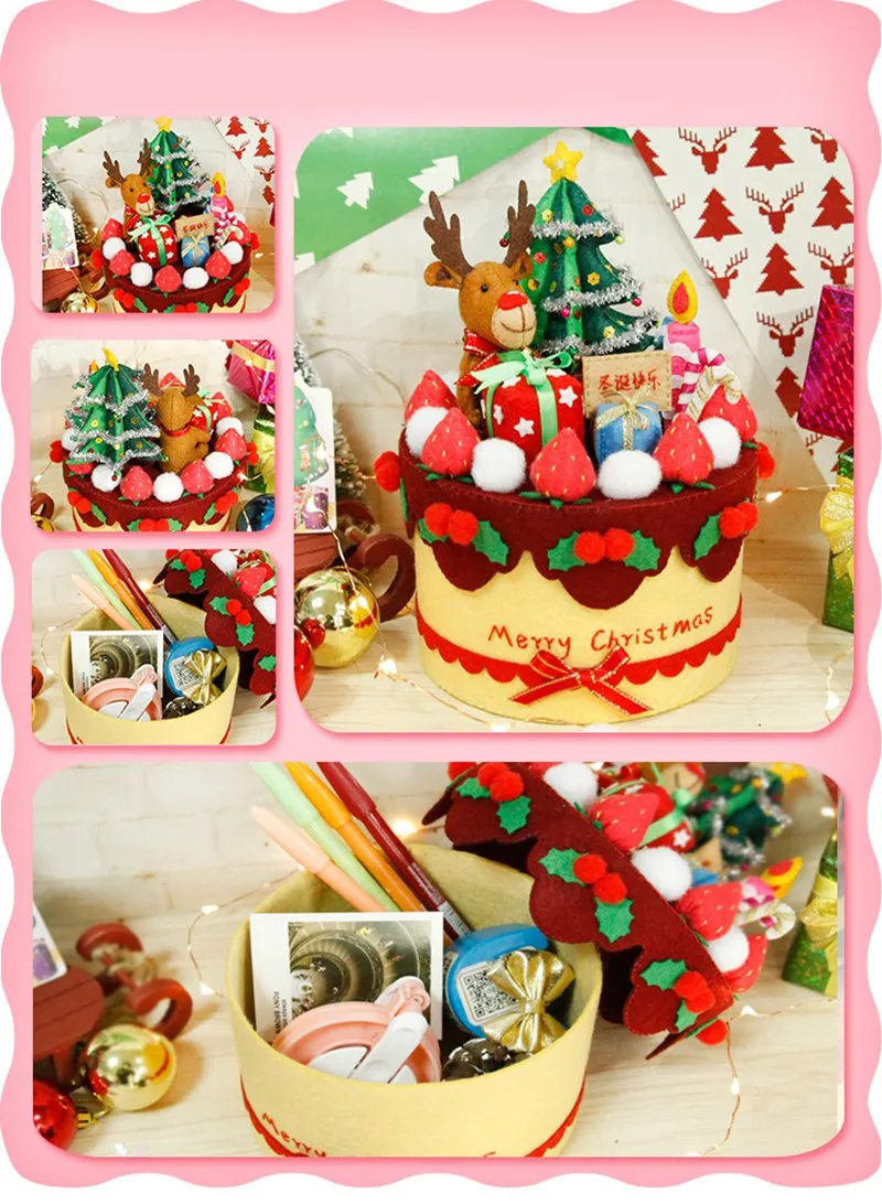 DIY Kit Felt Birthday Cake Storage Box