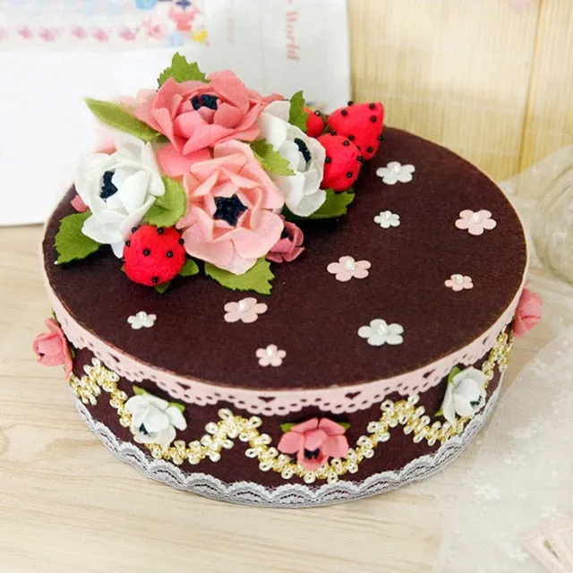 DIY Kit Felt Birthday Cake Storage Box