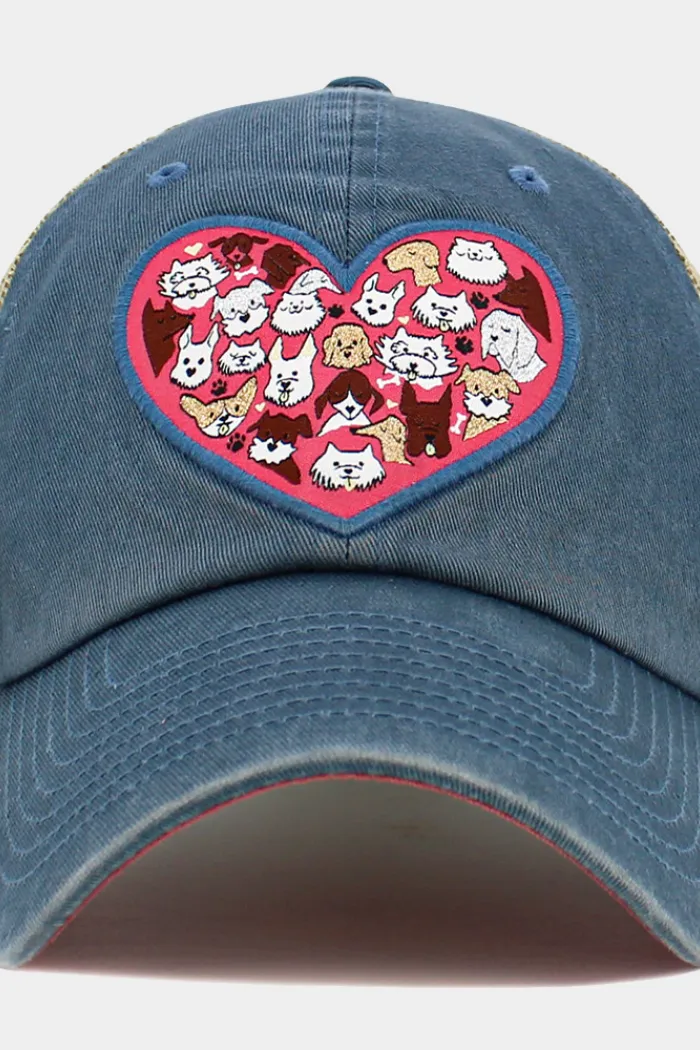 Dog Heart Patch Baseball Cap