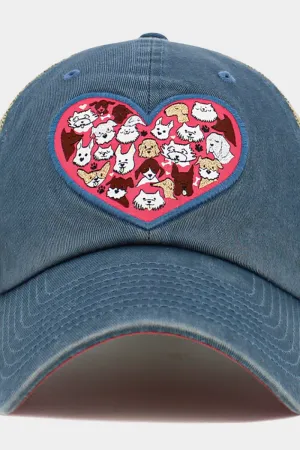 Dog Heart Patch Baseball Cap