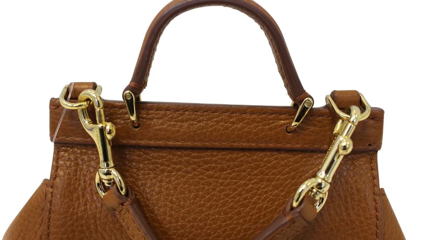DOLCE & GABBANA Shoulder Bag Small Brown Calf Leather Sicily