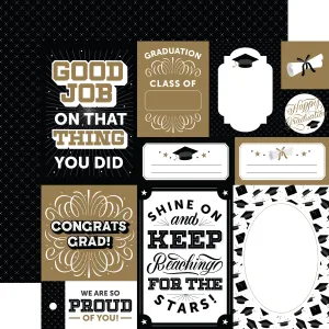 Echo Park - Graduation - 12x12 Single Sheet / Multi Journaling Cards