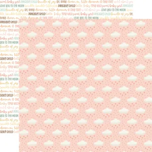Echo Park - Our Baby Girl - 12x12 Single Sheet / Sleepy Stars