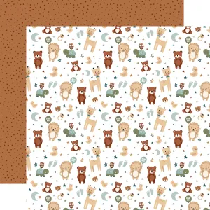 Echo Park - Special Delivery Baby Boy - 12x12 Single Sheet / Baby Boy's Animals