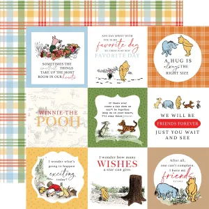 Echo Park - Winnie The Pooh - 12x12 Single Sheet / 4x4 Journaling Cards