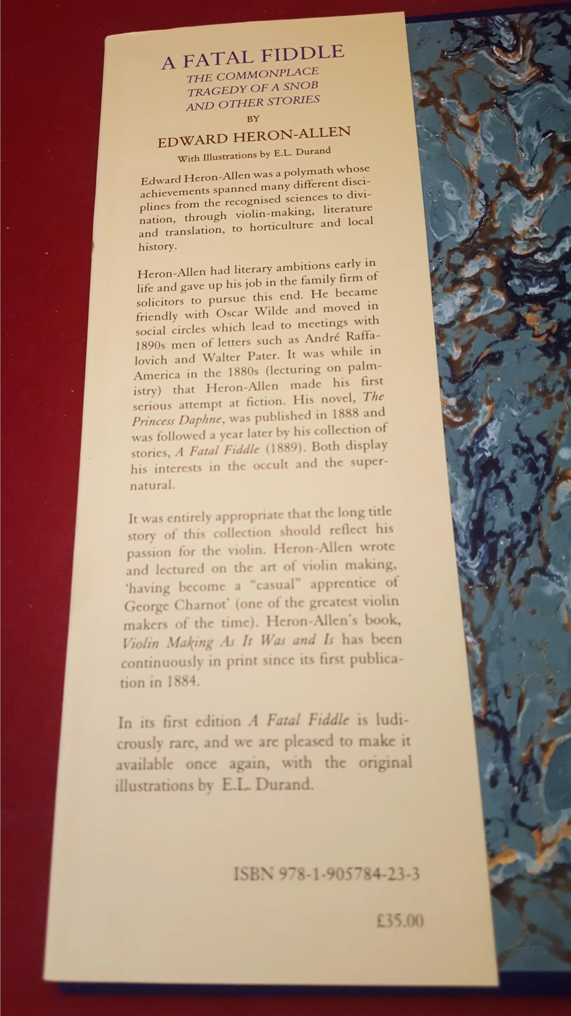 Edward Heron-Allen - A Fatal Fiddle,  Heron-Allen Society, 2010, Limited, PC Edition