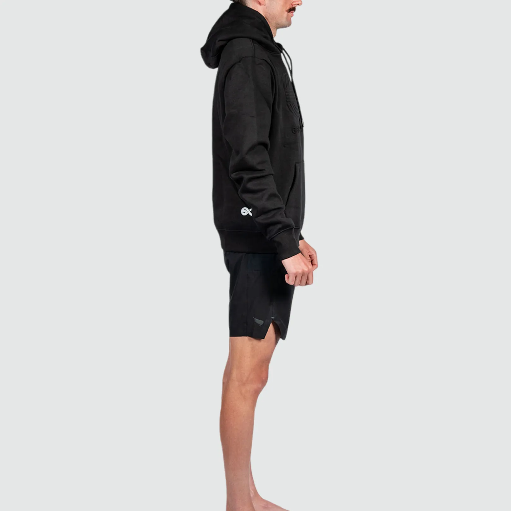 Embossed Black Hoodie