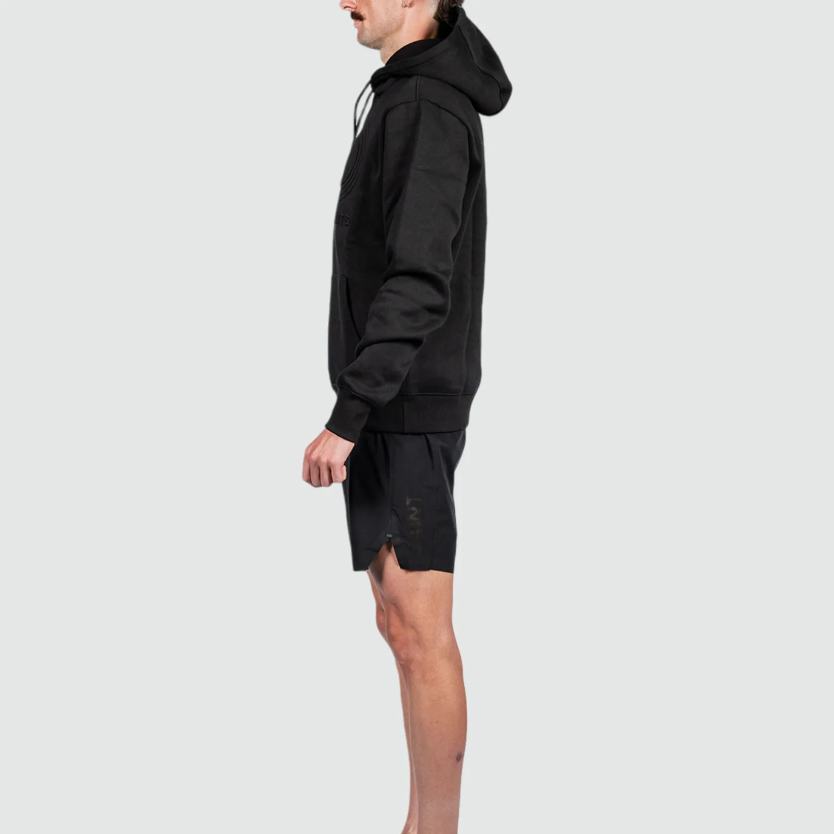 Embossed Black Hoodie