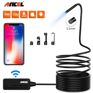 Endoscope Camera Ancel WIFI 5.5MM USB Inspection Camera 1080P iPhone Android