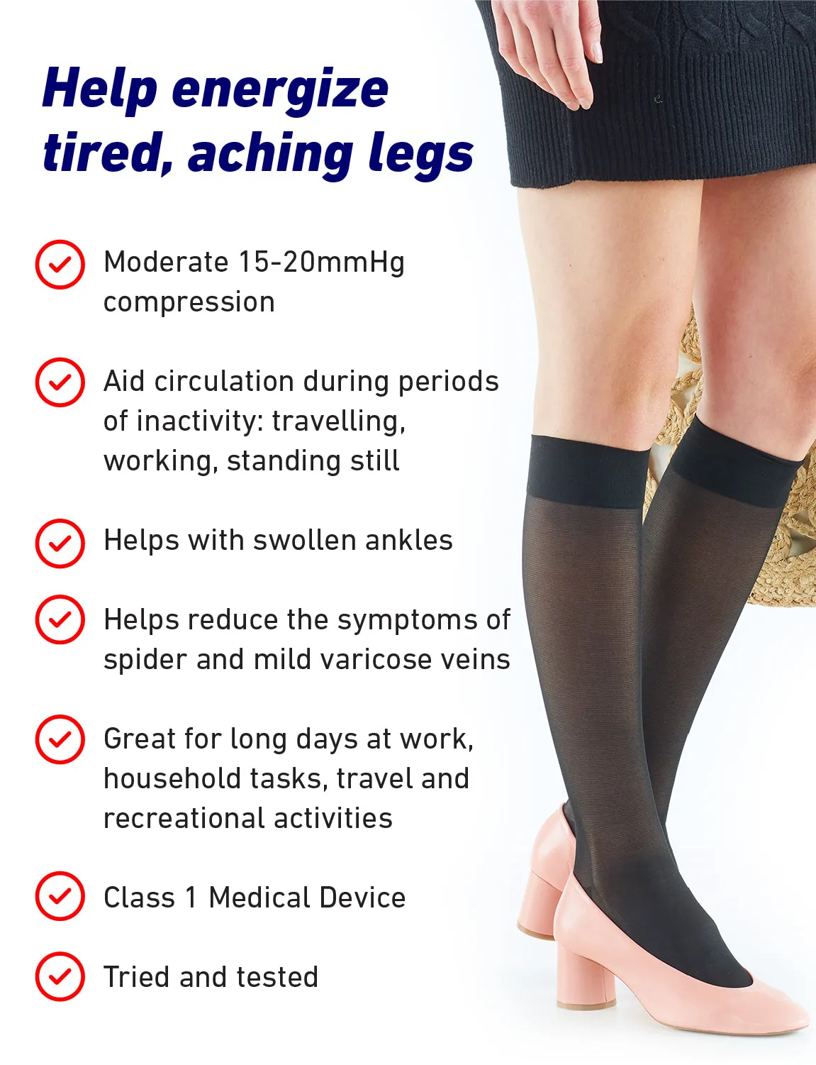 Energizing Trouser Knee Highs