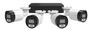 ESP RC24KB4W Rekor IP 24/7 IP PoE 2MP 4 Channel 4 White Camera Bullet Kit 1TB
