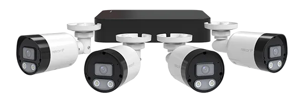 ESP RC24KB4W Rekor IP 24/7 IP PoE 2MP 4 Channel 4 White Camera Bullet Kit 1TB