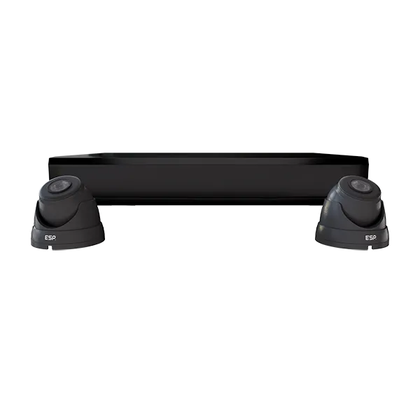 ESP RHD4KD2B1TB RekorHD 2MP Analogue 4CH 2 Camera Dome Kit 1TB Black