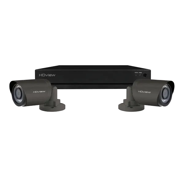 ESP SHDV4KB2G1TB HDview 4MP Super HD 4 Channel 1TB 2x Grey Bullet Camera Kit