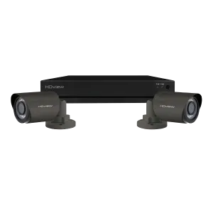 ESP SHDV4KB2G1TB HDview 4MP Super HD 4 Channel 1TB 2x Grey Bullet Camera Kit