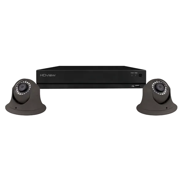 ESP SHDV4KD2G HDview 4MP Super HD 4 Channel 500GB 2x Grey Dome Camera Kit