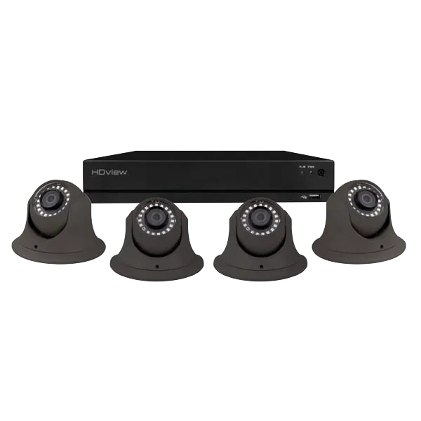 ESP SHDV4KD4G HDview 4MP Super HD 4 Channel 500GB 4x Grey Dome Camera Kit