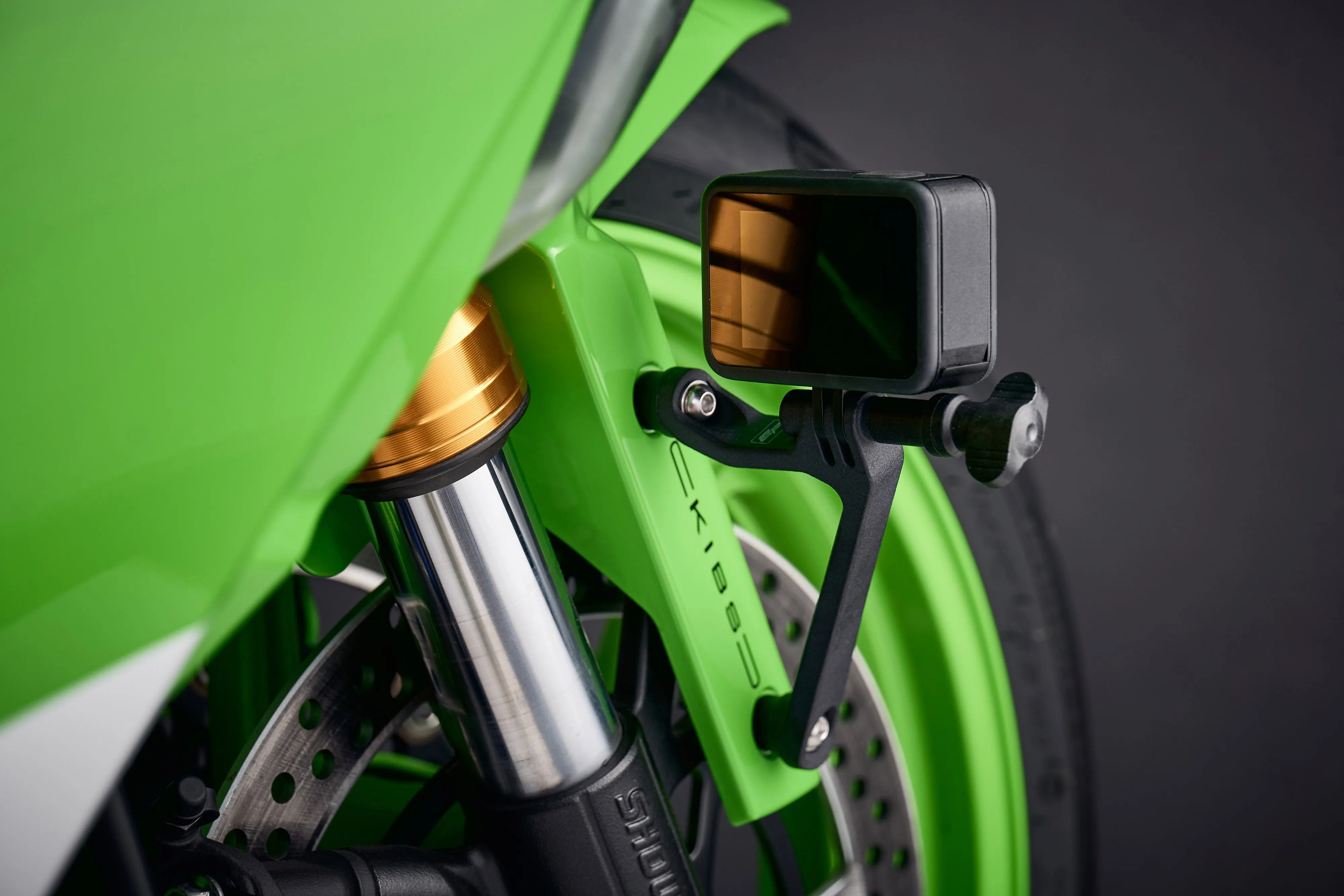 Evotech Action / Safety Camera Front Mudguard Mount - Kawasaki Ninja H2 SX SE Tourer (2022 )