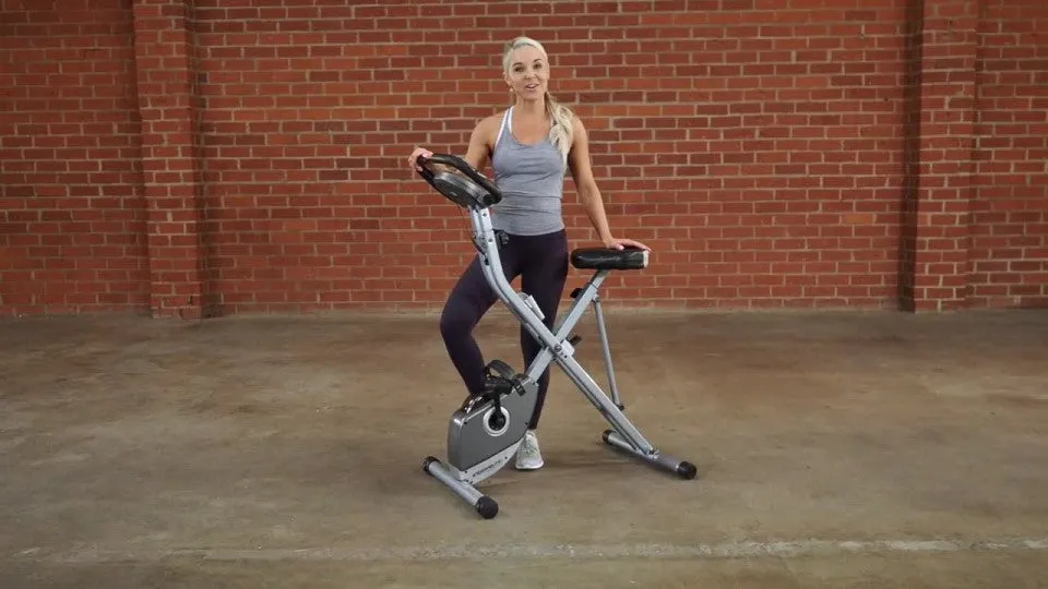 Exercise Bike Foldable W/  Heart Pulse Sensors & LCD Monitor