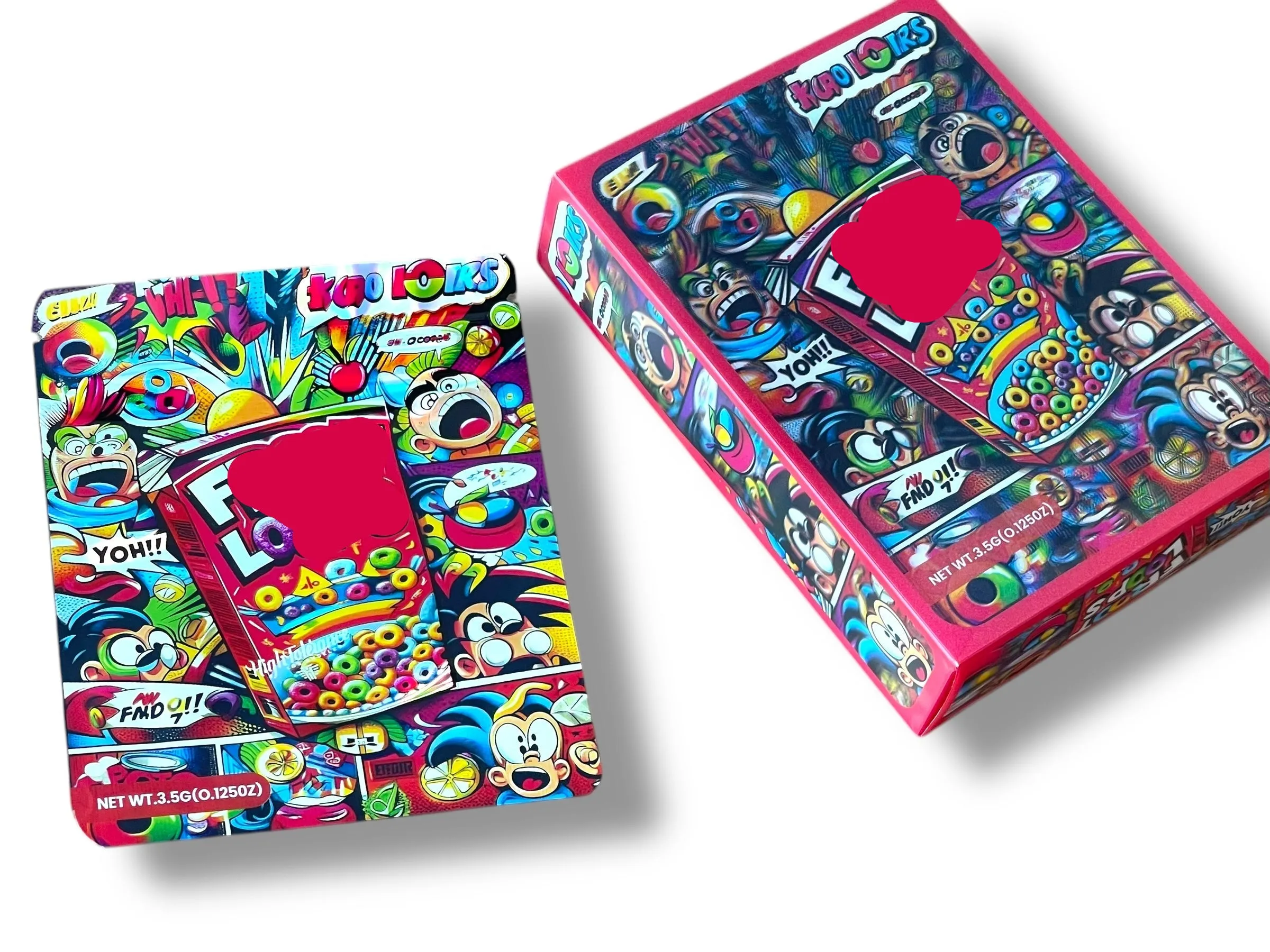 F Lops 3D Mylar Bag with Box 3.5 Grams