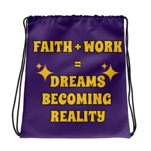 Faith   Work Drawstring bag