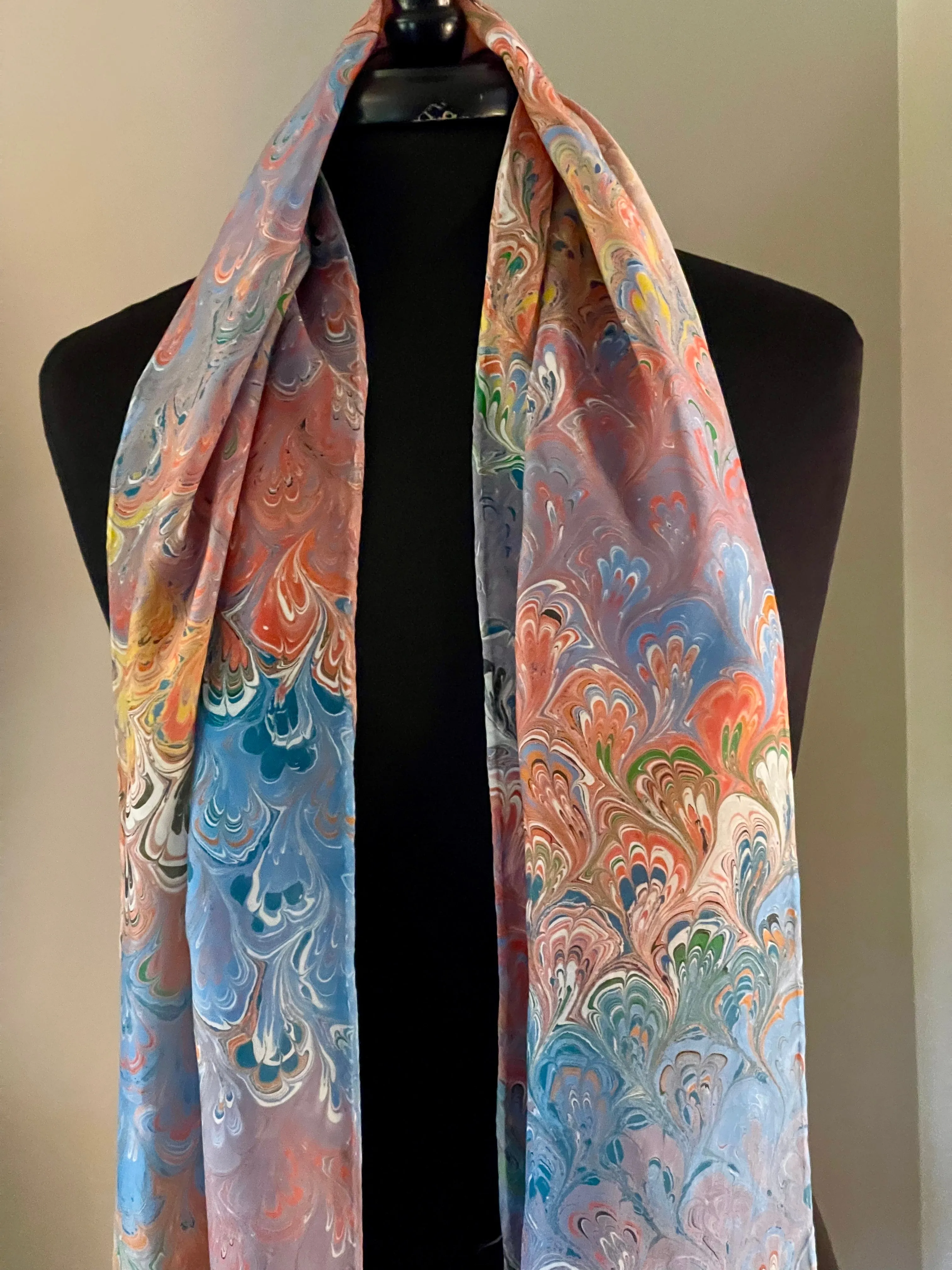 Fall Bouquet Patterned Habotai Silk