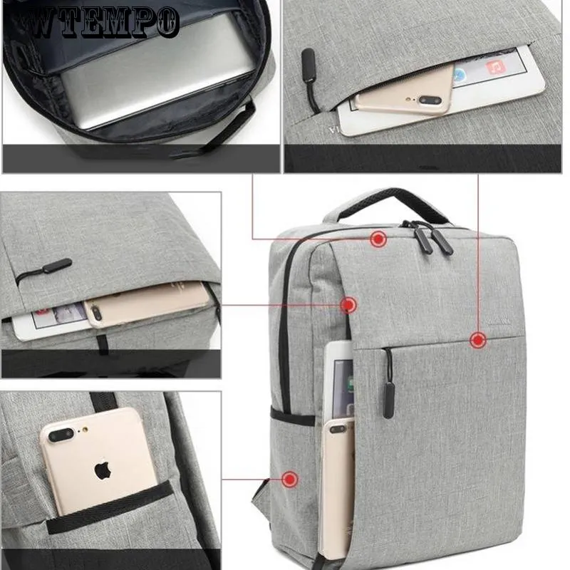 Fashion man laptop backpack usb charging bags large male business travel bag backpack