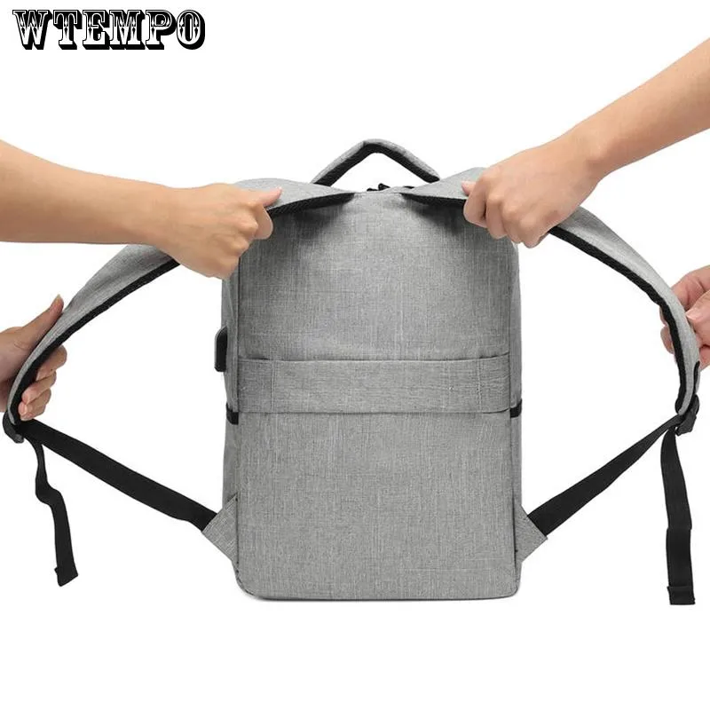 Fashion man laptop backpack usb charging bags large male business travel bag backpack