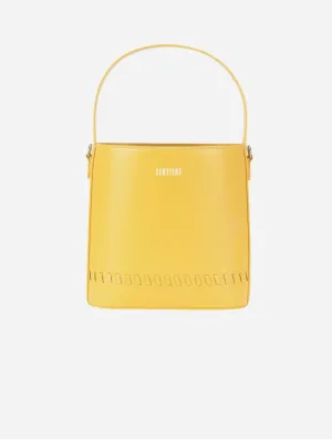Fauna Medium Bamboo Leather Vegan Bag | Yellow