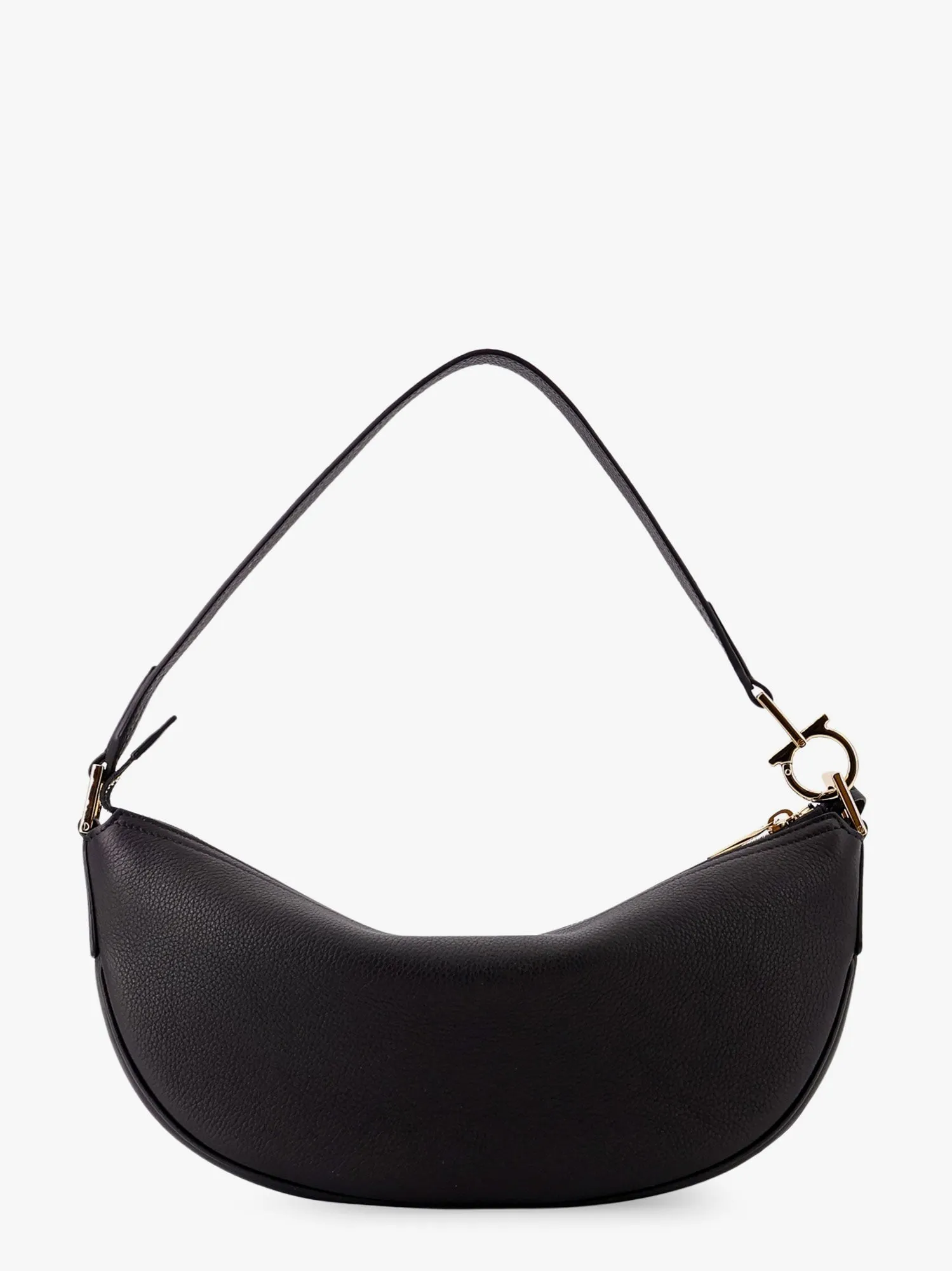 Ferragamo Hobo Bag S Hammered Leather Shoulder Bag